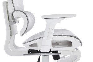 Mechanizm podparcia lędźwiowego fotela DELAGEAR M Pro 750 szaro-biały