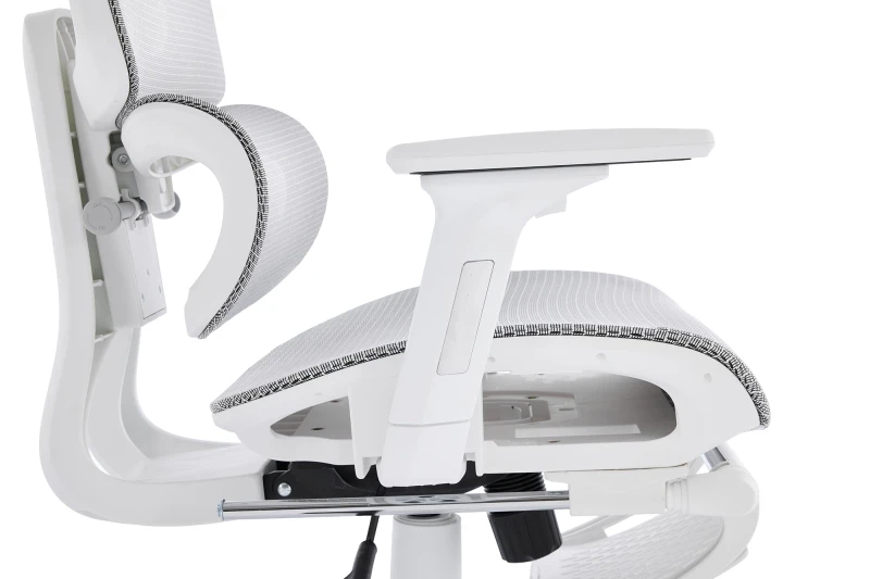 Mechanizm podparcia lędźwiowego fotela DELAGEAR M Pro 750 szaro-biały