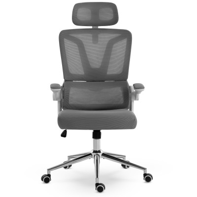 Fotel Ergonomiczny Biurowy DELAGEAR M 350 Szaro-Biały