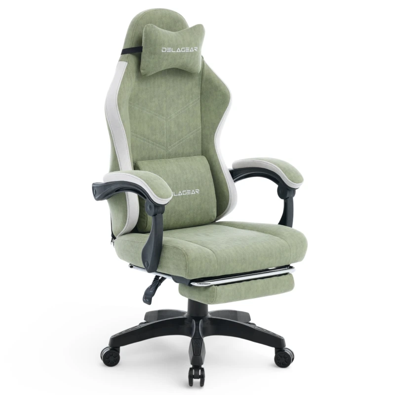 Fotel Gamingowy Delagear G 325 Zielony Materiałowy