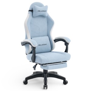 Fotel Gamingowy Delagear G 325 Niebieski Materiałowy
