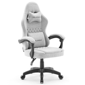 Fotel Gamingowy DELAGEAR G 300 Szary Materiałowy