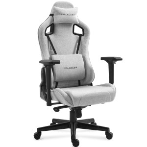 Fotel Gamingowy DELAGEAR G 808 Szary Materiałowy