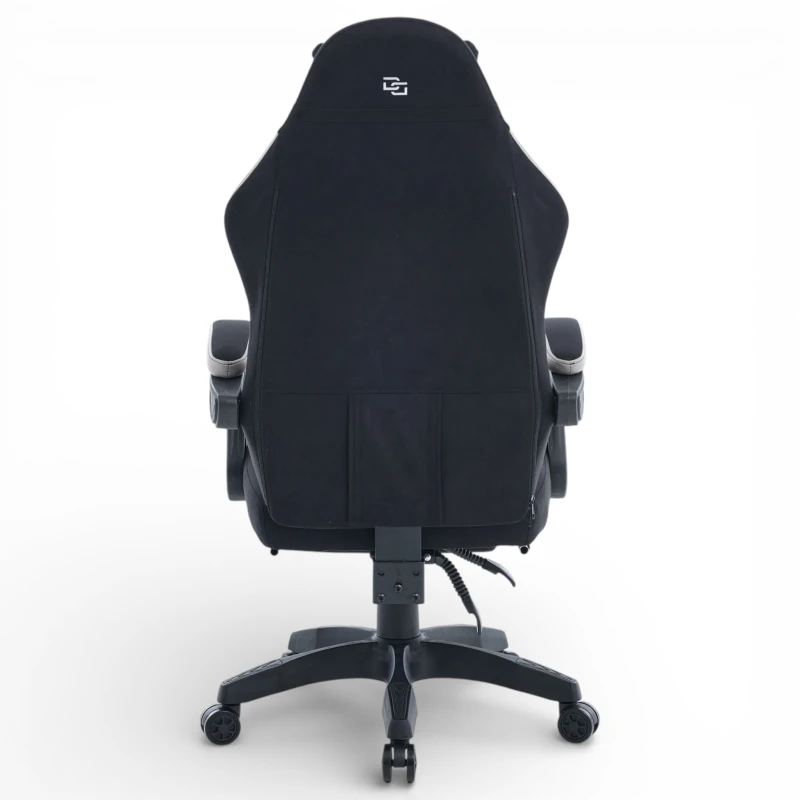 Fotel Gamingowy Delagear G 325 Czarny Materiałowy - widok z tyłu
