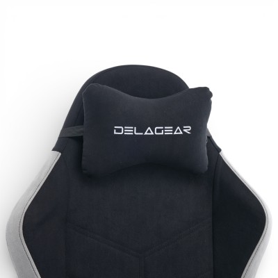 Fotel Gamingowy Delagear G 325 Czarny Materiałowy - podparcie karku