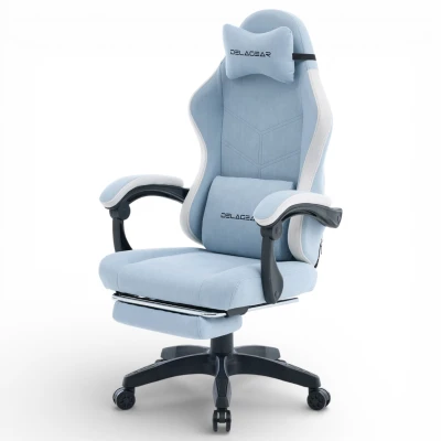 Fotel Gamingowy Delagear G 325 Niebieski Materiałowy