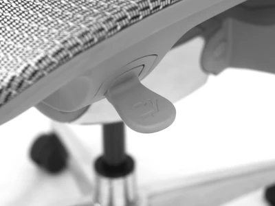 Fotel ergonomiczny biurowy ERGONAUT AERO szary zbliżenie dźwignia pochylenia