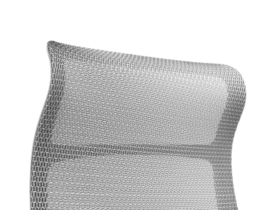 Fotel ergonomiczny biurowy ERGONAUT AERO szary zbliżenie siatka oparcie