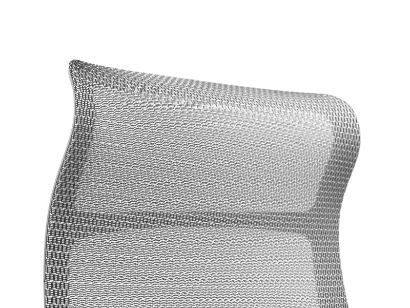 Fotel ergonomiczny biurowy ERGONAUT AERO szary zbliżenie siatka oparcie