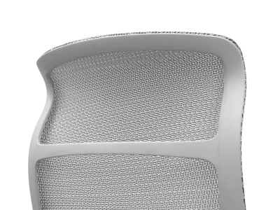 Fotel ergonomiczny biurowy ERGONAUT AERO szary góra oparcia tył pod kątem