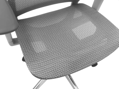 Fotel ergonomiczny biurowy ERGONAUT AERO szary szerokie siedzisko z siatki