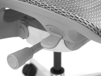 Fotel ergonomiczny biurowy ERGONAUT AERO szary dźwignia regulacji góra dół