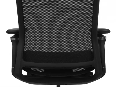 Fotel ergonomiczny biurowy ERGONAUT AERO czarny zblizenie tyl