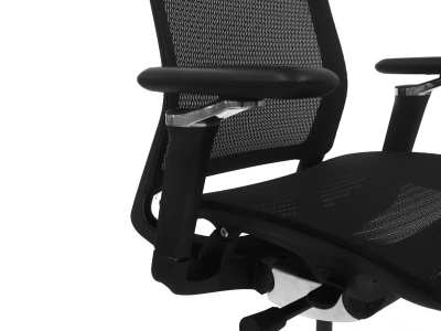 Fotel ergonomiczny biurowy ERGONAUT AERO czarny prawy bok siedziska