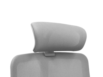 Fotel Ergonomiczny Biurowy ERGONAUT ODYSSEY Szary - zbliżenie na zagłówek z siatki i górę oparcia