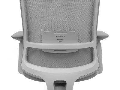 Fotel Ergonomiczny Biurowy ERGONAUT ODYSSEY Szary - widok z tyłu na oparcie i panel lędźwiowy