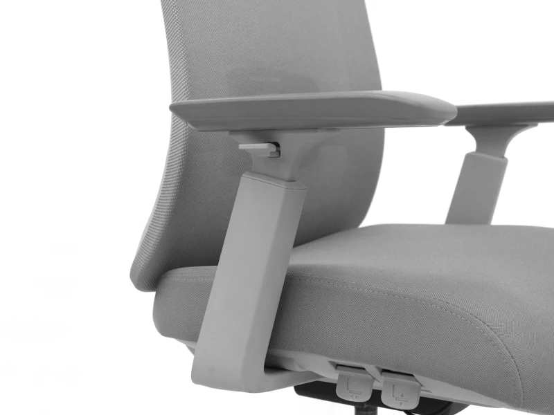 Fotel Ergonomiczny Biurowy ERGONAUT ODYSSEY Szary - zbliżenie na podłokietnik i dźwignie sterujące