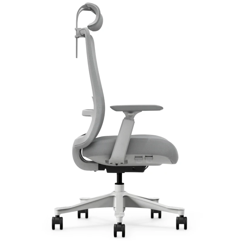 Fotel Ergonomiczny Biurowy ERGONAUT ODYSSEY Szary - pełny widok z lewego profilu fotela
