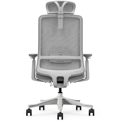 Fotel Ergonomiczny Biurowy ERGONAUT ODYSSEY Szary - pełny widok z tyłu na konstrukcję ramy oparcia