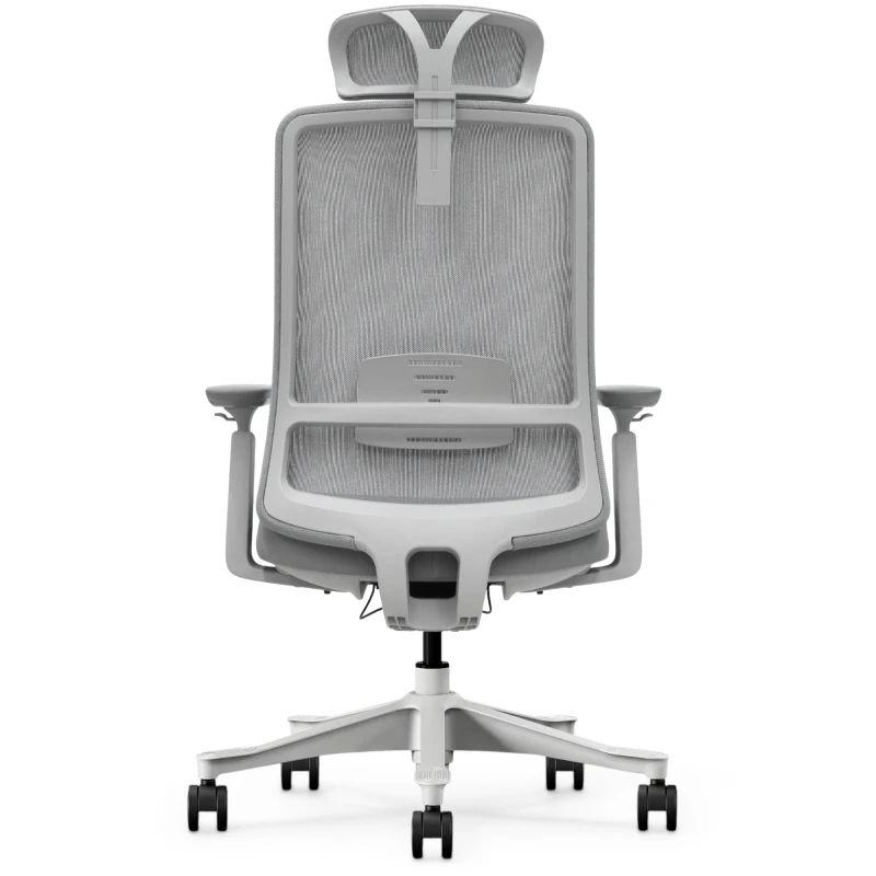 Fotel Ergonomiczny Biurowy ERGONAUT ODYSSEY Szary - pełny widok z tyłu na konstrukcję ramy oparcia