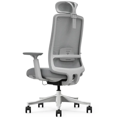 Fotel Ergonomiczny Biurowy ERGONAUT ODYSSEY Szary - widok z tyłu pod kątem z lewej strony
