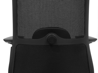 Fotel Ergonomiczny Biurowy ERGONAUT NIMBUS Czarny - widok z tyłu na pokrętło regulacji oparcia.