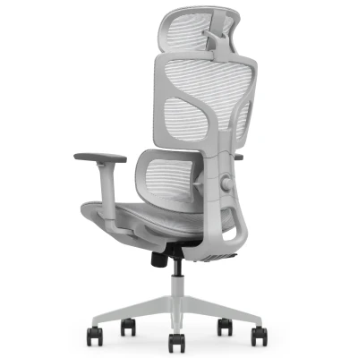 Fotel Ergonomiczny Biurowy ERGONAUT BIONIC AIR Szary – widok z tyłu z prawej strony na ramę i mechanizmy.