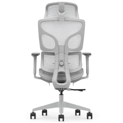 Fotel Ergonomiczny Biurowy ERGONAUT BIONIC AIR Szary – widok centralnie z tyłu na szkielet fotela