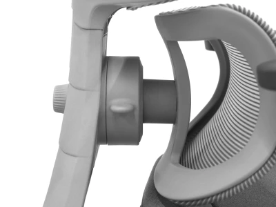 Fotel Ergonomiczny Biurowy ERGONAUT BIONIC Szary - zbliżenie z lewej strony na mechanizm wsparcia lędźwiowego.