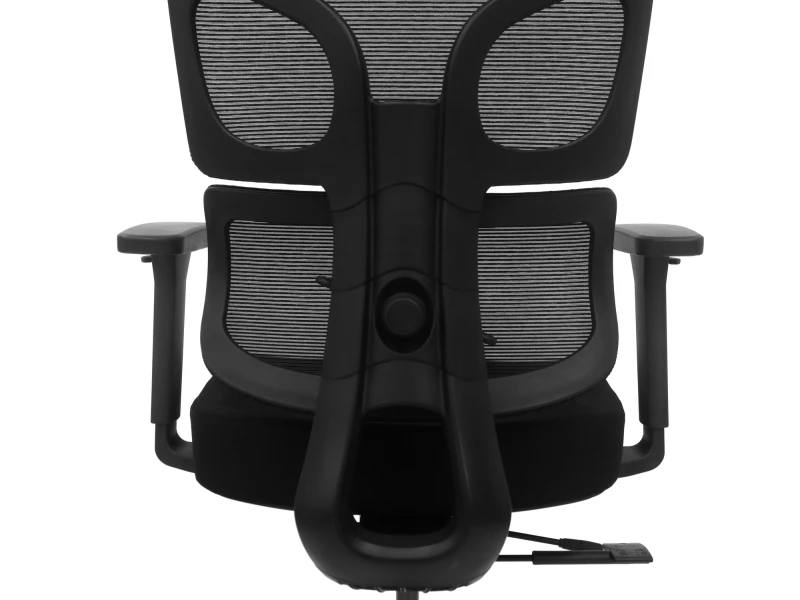 Fotel Ergonomiczny Biurowy ERGONAUT BIONIC Czarny - widok z tyłu na stelaż i centralne pokrętło.