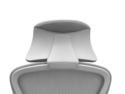 Fotel Ergonomiczny Biurowy ERGONAUT VOYAGER Szary - zbliżenie od tyłu na mocowanie zagłówka.