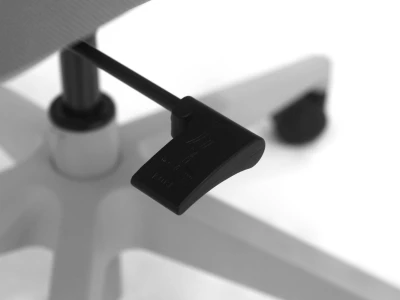 Fotel Ergonomiczny Biurowy ERGONAUT VOYAGER Szary - zbliżenie na dźwignię sterującą pod siedziskiem.
