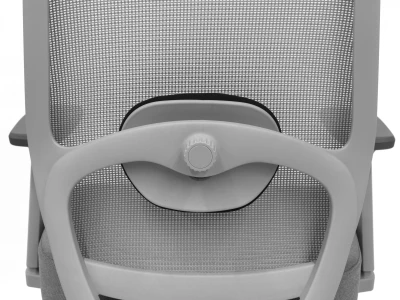 Fotel Ergonomiczny Biurowy ERGONAUT PULSE Szary - tył oparcia z pokrętłem regulacji podparcia lędźwiowego.