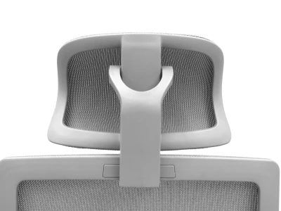 Fotel Ergonomiczny Biurowy ERGONAUT NEST Szary - zbliżenie z tyłu na zagłówek i mocowanie.