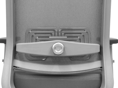 Fotel Ergonomiczny Biurowy ERGONAUT NEST Szary – widok z tyłu na mechanizm regulacji lędźwiowej.