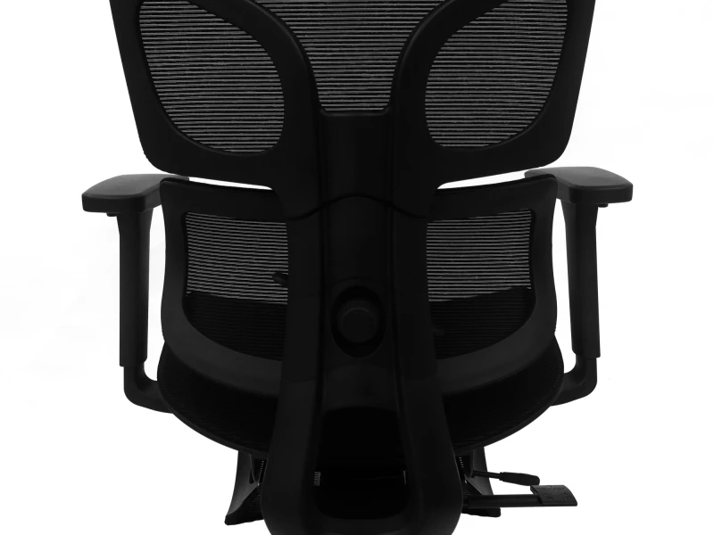 Fotel Ergonomiczny Biurowy ERGONAUT BIONIC AIR FR Czarny - widok z tyłu na główny stelaż i siatkowe oparcie.