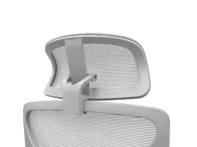 Fotel Ergonomiczny ERGONAUT BIONIC AIR FR Szary - zbliżenie tyłu na mechanizm regulacji zagłówka.