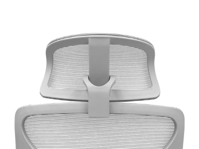 Fotel Ergonomiczny ERGONAUT BIONIC AIR FR Szary - widok centralnie z tyłu na stelaż zagłówka i oparcia.