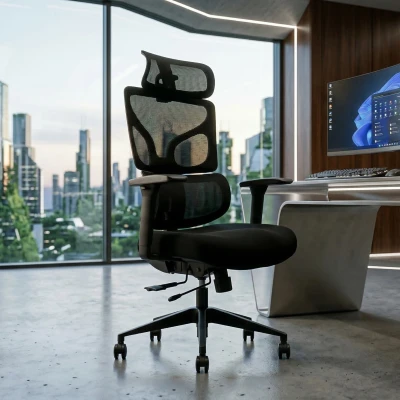 Fotel Ergonomiczny Biurowy ERGONAUT BIONIC Czarny