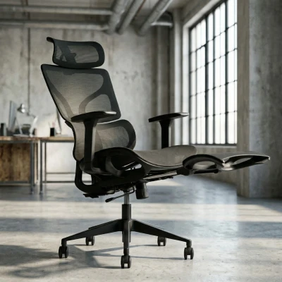 Fotel Ergonomiczny Biurowy ERGONAUT BIONIC AIR FR Czarny