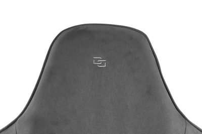 Fotel Gamingowy Delagear G 600 PURE Ciemnoszary Materiałowy - tylne zbliżenie na zagłówek.