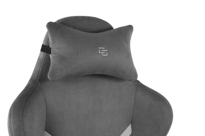 Fotel Gamingowy Delagear G 525 Ciemnoszary Materiałowy – detal poduszki zagłówkowej