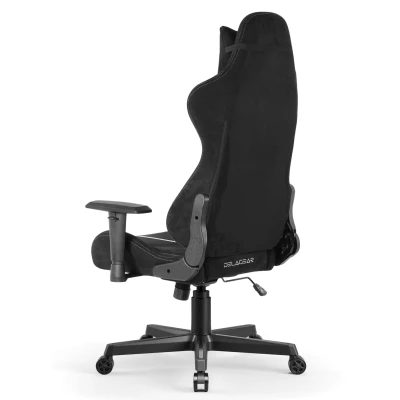 Fotel Gamingowy Delagear G 525 Czarno-szary Materiałowy - widok z lewego tylnego półprofilu.