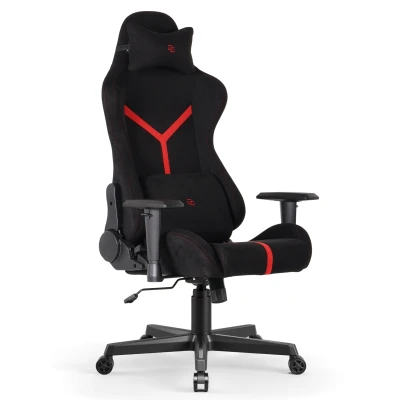 Fotel Gamingowy Delagear G 525 Czarno-czerwony Materiałowy