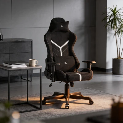 Fotel Gamingowy Delagear G 525 Czarno-szary Materiałowy