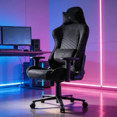 Fotel Gamingowy Delagear G 600 DIAMOND Czarny Materiałowy