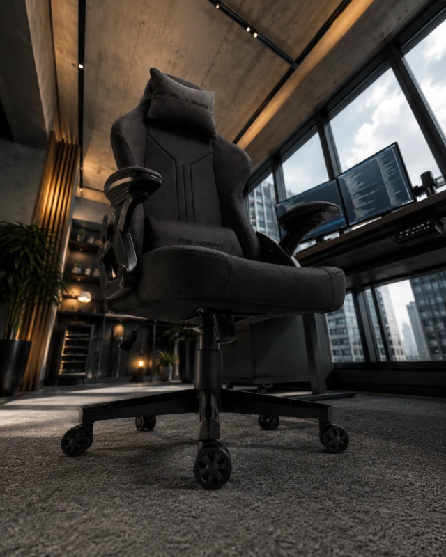 Fotel Gamingowy Delagear G 414 Czarny Materiałowy