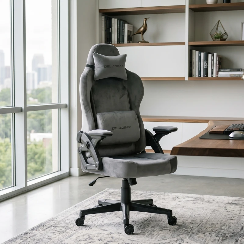 Fotel Gamingowy Delagear G 450 Ciemnoszary Materiałowy