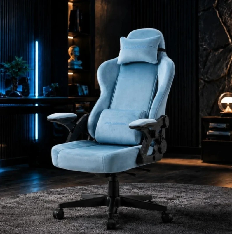 Fotel Gamingowy Delagear G 450 Niebieski Materiałowy