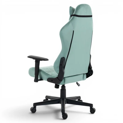Fotel Gamingowy Delagear G 505 Zielony Materiałowy - tylny prawy półprofil